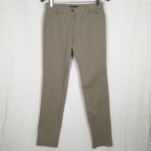 Theory Yodi Stretch Women's Khaki Pants Beige Tan Size 6